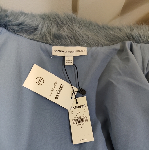 EXPRESS X Negin Mirsalehi Women’s Faux Fur Bomber Jacket-Small - Picture 11 of 13